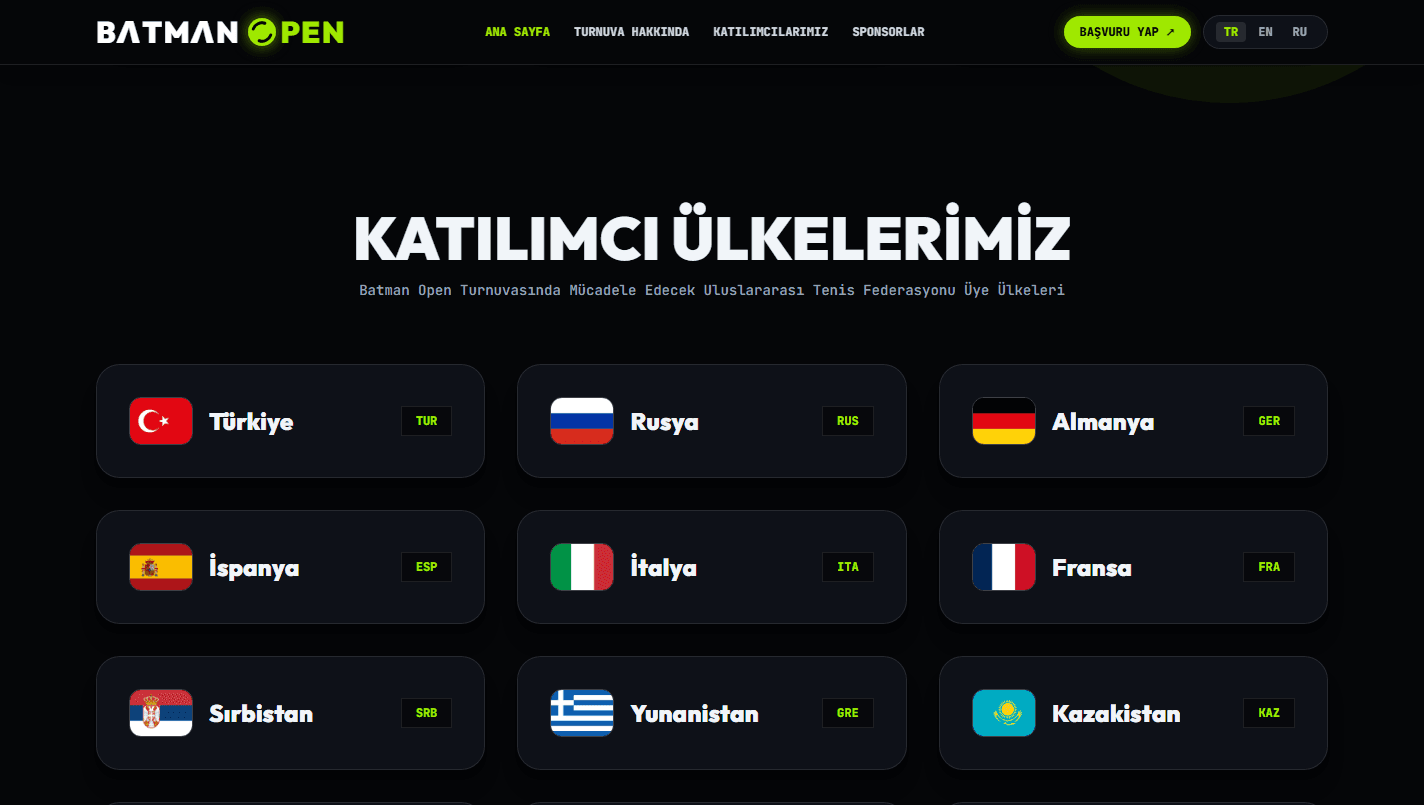 Turnuva hakkında bölümü